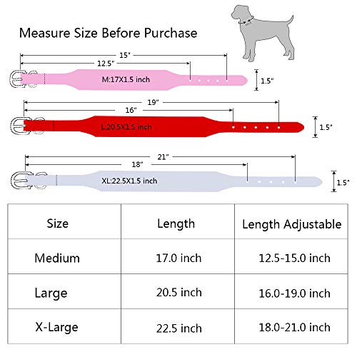 Wellbro Deluxe Fashionable Spikes And Diamonds Studded Pu Leather Dog Collar, Adjustable Bullet Rivets Pet Collar, Durable And Soft, 22.4" Length By 1.4" Width (Xl, Red) #TOP3