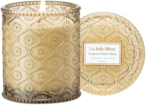 LA JOLIE MUSE Maelyn Ginger & White Musk Small Jar Candle 6OZ