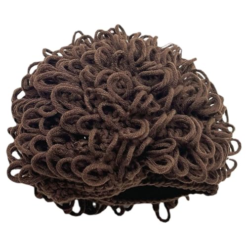 Children Wig Hat for Toddlers, Cute Knit Beanie for Boys and Girls Soft Woolen Yarn Winter Hat Perfect for Photoshoots 7.8 Inch