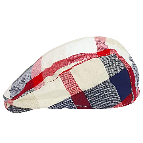 Armycrew Toddler Child's Cool Summer Plaid Ivy Cap with Elastic Back3