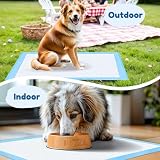 FluffyDream Trainingsunterlage für Hunde und Welpen, 100-Stück 56X56cm Puppy Pads, Welpenunterlagen, Auslaufsicheres 5-Lagiges Design mit Schnell Trocknender Oberfläche, Blau