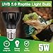 Jugbuy UVB Reptile Light Bulb 5.0, 5W LED High Intensity UV Replacement Lamp Bulbs for Tropical Reptiles Bearded Dragon Hermit Crab Turtle Leopard Gecko Tank Chameleons Iguanas Snake - 1 Pack