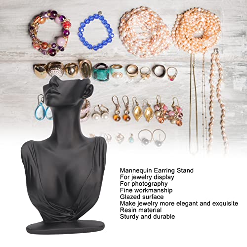 Présentoir à bijoux stable avec support de collier et boucles