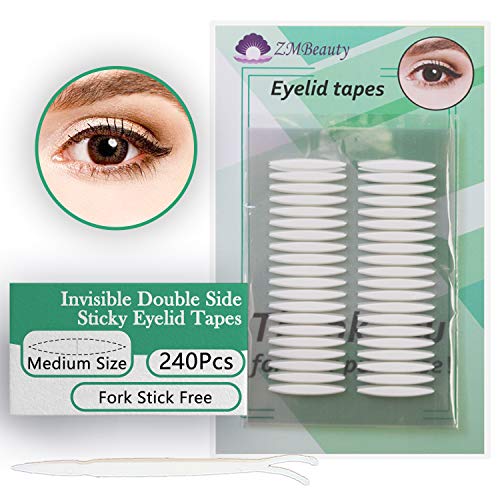 Ultra Invisible Double Eyelid Tape Stickers - 200Pcs/100Pairs Both Side Sticky Instant Eye Lid Lift Strips - Perfect for Hooded Droopy Uneven or Mono-eyelids