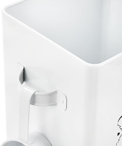 Miniatura 4 de Youeon Recipiente metálico de almacenamiento de alimentos para perros de 5 libras con tapa y cuchara, recipiente hermético para golosinas para