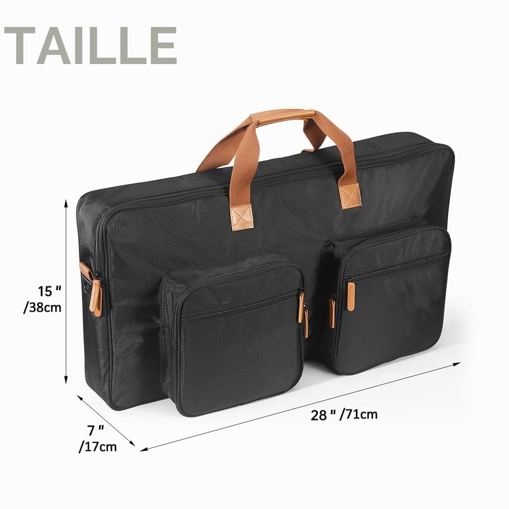 Housse de protection pour contrôleur DJ Pioneer DDJ-800 DDJ-FLX104 FLX6, étui de protection pour contrôleur DJ avec bandoulière, sac de voyage portable pour équipement DJ, noir, Dongsen, Noir