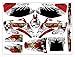 Lhtyouting MDJC2002-5 Pegatinas de Motocicleta 3M Personalizadas Pegatinas Gráficos Graphic Decal Kit Compatible con Honda CR 125 250 2002 2003 2004 2005 2006 2007 hnfyj