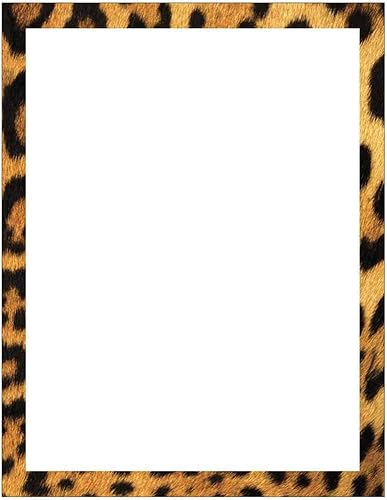 Papel de carta con estampado de leopardo, diseño de animales salvajes, regalo para negocios, oficina, fiesta, suministros escolares