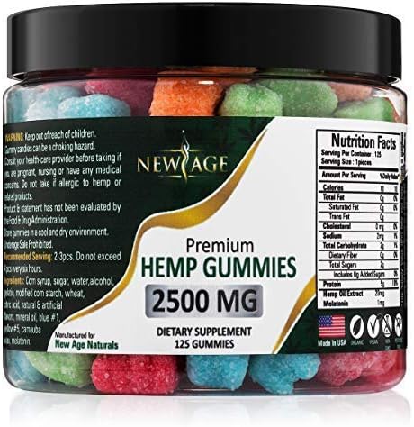 NEW AGE Naturals Advanced Hemp Big Gummies 2500mg - 125ct - Hemp Oil Infused
