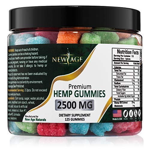 New Age Naturals Advanced Hemp Big Gummies 2500Mg - 125Ct - Hemp Oil Infused #TOP24