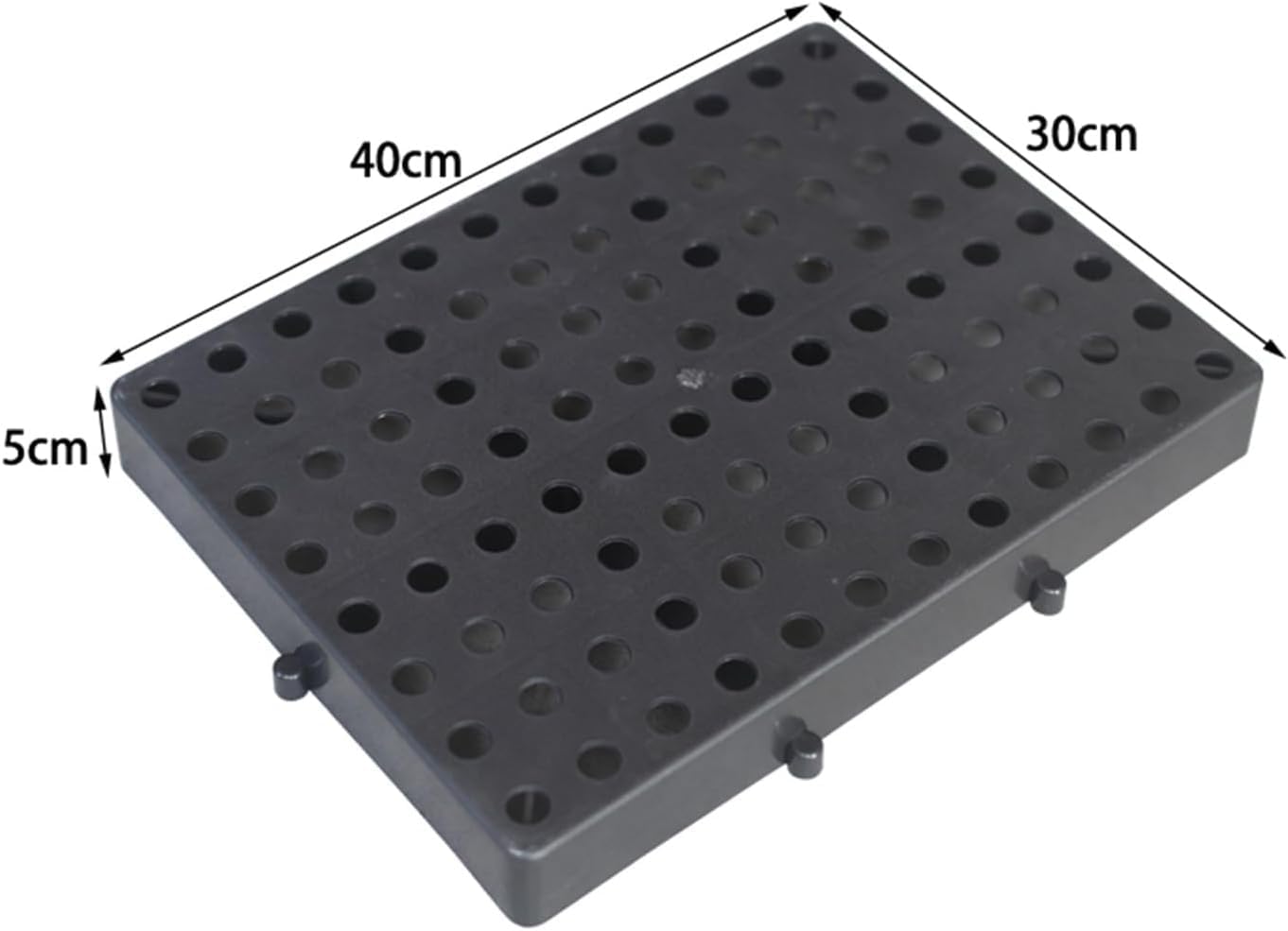 Lightweight Floor pallets Plastic pallets for Warehouses, storerooms and Other environments, Cargo Floor mats Grille Ventilation pallets(Schwarz,40x30x5cm)