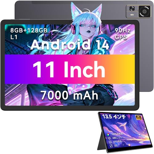 2026 CHUWI �^�u���b�g 11�C���`wi-fi���f�� ���o�C�����j�^�[ �܂�Android 14 �^�u���b�gAuPad 8GB RAM+128GB+512GB microSD�g���ASnapdragon 685 8�R�A60Hz Widevine L1