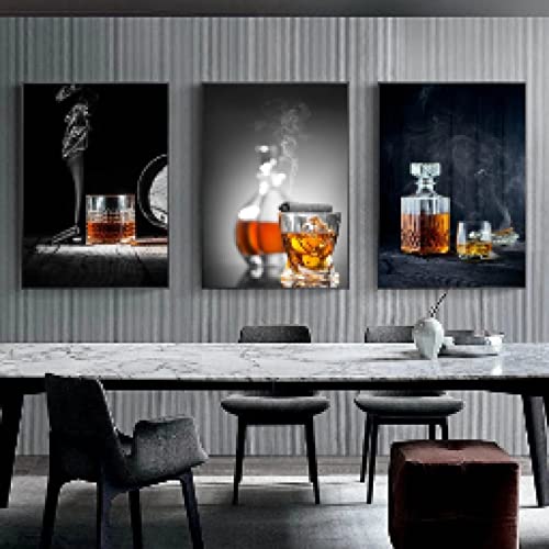 Affiches Mode Restaurant Toile Art Vin Verre Salon Cuisine 60x80