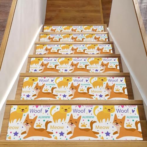Alfombras de escalera infantiles para proteger a niños y perros en escalones de madera 2