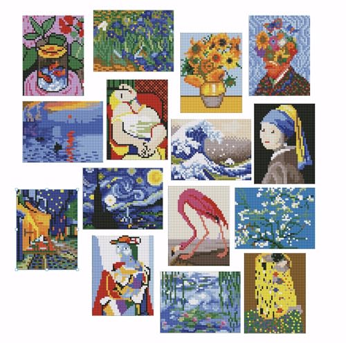 15 Packs Diamond Art Kits for Adults, Small Diamond Painting