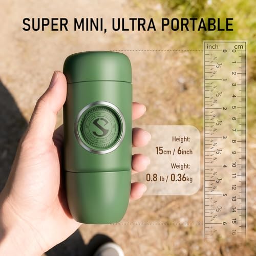Image of STARESSO 2026 Travel NS Portable Espresso Machine, Manual Coffee Maker Compatible Original NS Capsules, Small Handheld for Home Travel Camping Office, Non-Electric