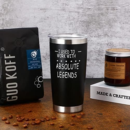 Perthlin Funny Leaving Gifts Retirement Gifts Christmas Gifts I Used to Work with Legends Mug Stainless Steel Funny Mugs for Work Colleagues Men Women Teacher, 20 oz