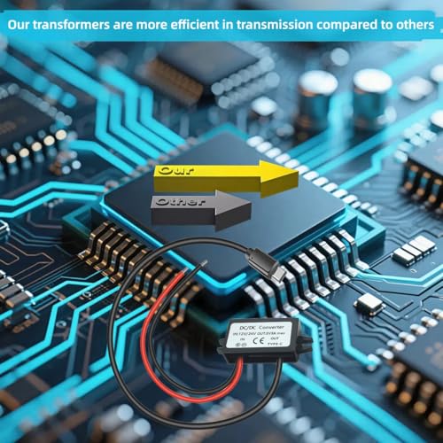 Car Power Transformer 12V 24V to 5V USB 3A Step Down Converter with Type C Adapter, 15W Buck Converter Voltage Reducer Regulator for Car/Truck/Boat(Input 8V-32V)