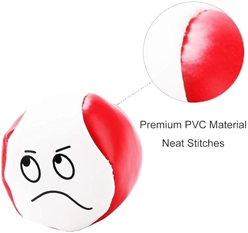 B bangcool 15PCS Kids Juggling Ball Interactive Cartoon Expression Play Ball Juggle Ball for Juggling Games Party Favors - Thumbnail 6