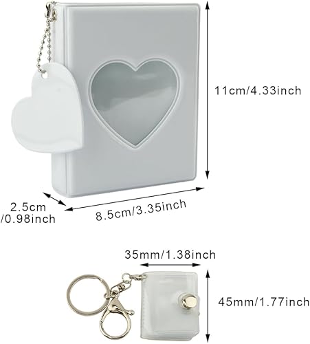 Miniatura 3 de iayokocc Juego de 2 soportes para tarjetas fotográficas de 3 pulgadas, 32 bolsillos, mini álbum de fotos de regalo, álbum de fotos Polaroid de un