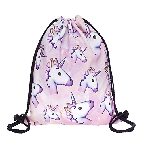 Deanfun Print Drawstring Backpack Rucksack Shoulder Bags Gym Bag (Animals,foods,skd90) 15