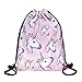 Print Drawstring Backpack Rucksack Shoulder Bags Gym Bag (Animals,foods,skd90)15"x23"