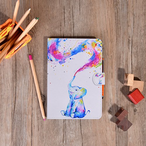 Ipad Mini Case, Mini 2 3 4 Mini 5 Case Cover, Monsdirect Leather Smart Kickstand Case Flip Wallet Protective Case Compatible With Apple Ipad Mini 1 2 3 4 Mini 5 2019, Baby Elephant #TOP6