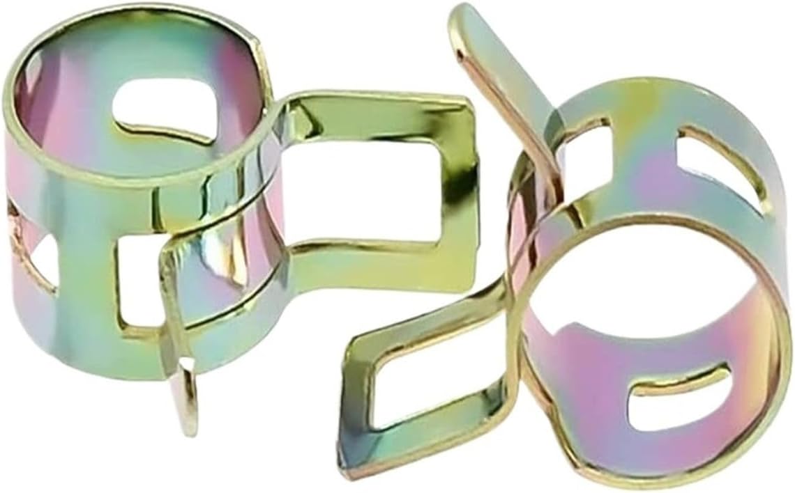 75Pcs Motorcycle Spring Clips Fuel Oil Water Hose Clip Pipe Tube Clamps Spare Set Ielts 6-10MM 5 Sizes Air Tube Hose Clamps