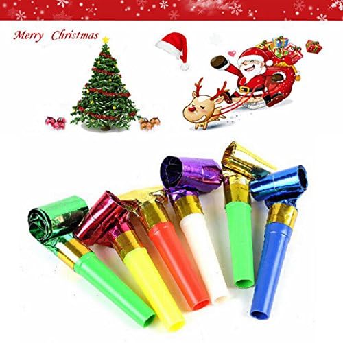6 Pcs Multicolor Christmas Party Supplies Sound Whistle