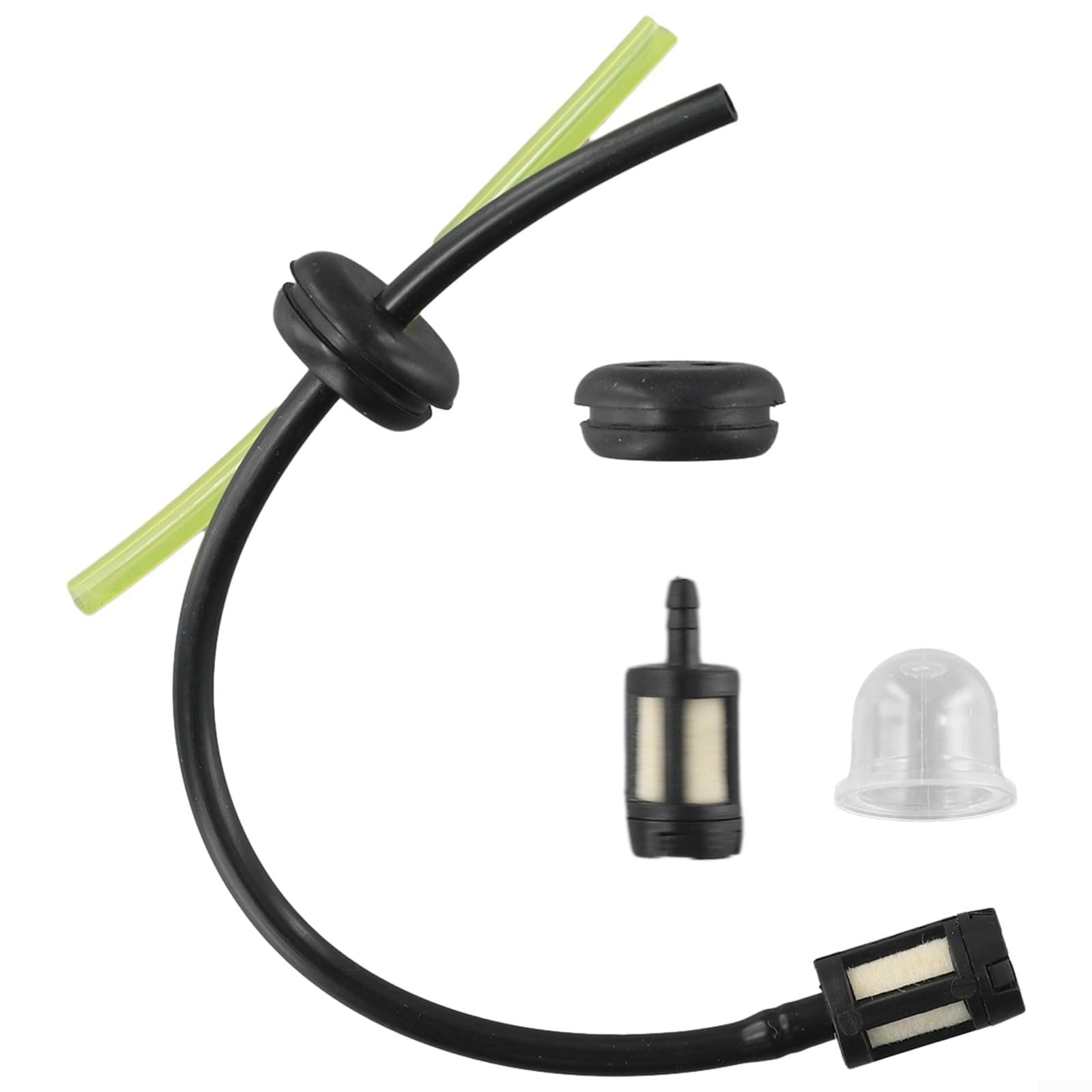Fuel Hose Assembly with Filter for Primer Bulb and Tank Grommet on Gas Hedge Cutters Chainsaws and Garden Power Equipment