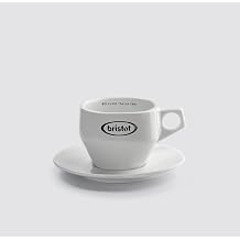 Bristot Porcelain Cappuccino Cups with Saucers | Premium Collection Dolomit Cappuccino Cup | 6.16 oz/Set of 6
