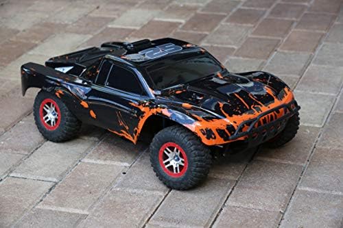 Custom Body Muddy Orange Over Black Compatible for 1/10 Slash Shell Cover TRA 6811(Truck not Included) - 3