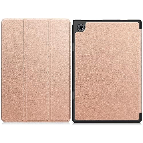 Dlahaby Case for Teclast P20HD / P20S / M40 Pro,Slim Smart Shell with Stand Function Flip Cover for Teclast M40Pro / Teclast P20S / Teclast P20HD 10.1-Inch Tablet,Rose gold - Image 3