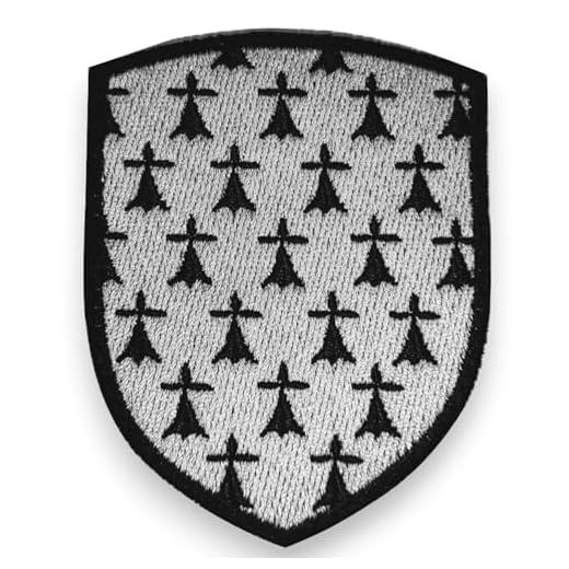 Ecusson Bretagne, patch Bretagne brodé en France dos scratch et support à coudre fourni- Made in France