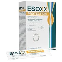 Esoxx Protection, Dispositivo Medico per il Trattamento del Reflusso Gasto-Esofageo Acido, Non Acido, Protezione dell’Esofago, 20 Stick Monodose, Aroma Crema