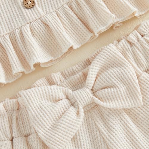 Image of Little Toddler Kids Girl Clothes Set 1-8 Years Summer Outfits Solid Color Tank Tops & Shorts