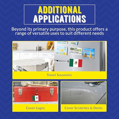 Image of Magnet Me Up Mexico Mexican Flag Car Magnet - 3x5 Inches - 2 Pack, UV Printed Vinyl - Weatherproof, Durable Magnetic Decal - Patriotic Mexico Car Accessory - Fridge, Locker, Made in USA