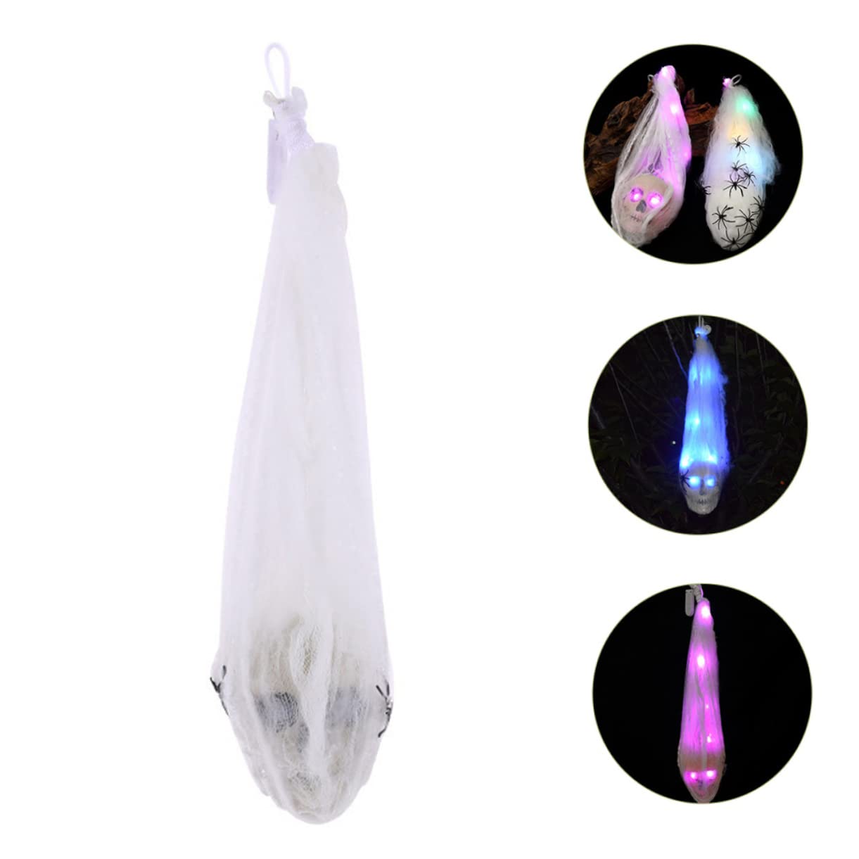 Garneck 4 Pezzi Fantasma Appeso Di Halloween Halloween Fantasma Scheletro Strisciante Decorazione Fantasmi All'aperto Arredamento Garza Branchia Casa Decorazione Stoffa