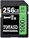 Produktbild Speicherkarte, SD Card TOTASD 256 GB SDXC SD Card UHS-II Memory Card, U3 Geschwindigkeit bis zu 95 MB/s für DSLR-Kamera, HD Camcorder, Gold 3D Kamera (256 GB)