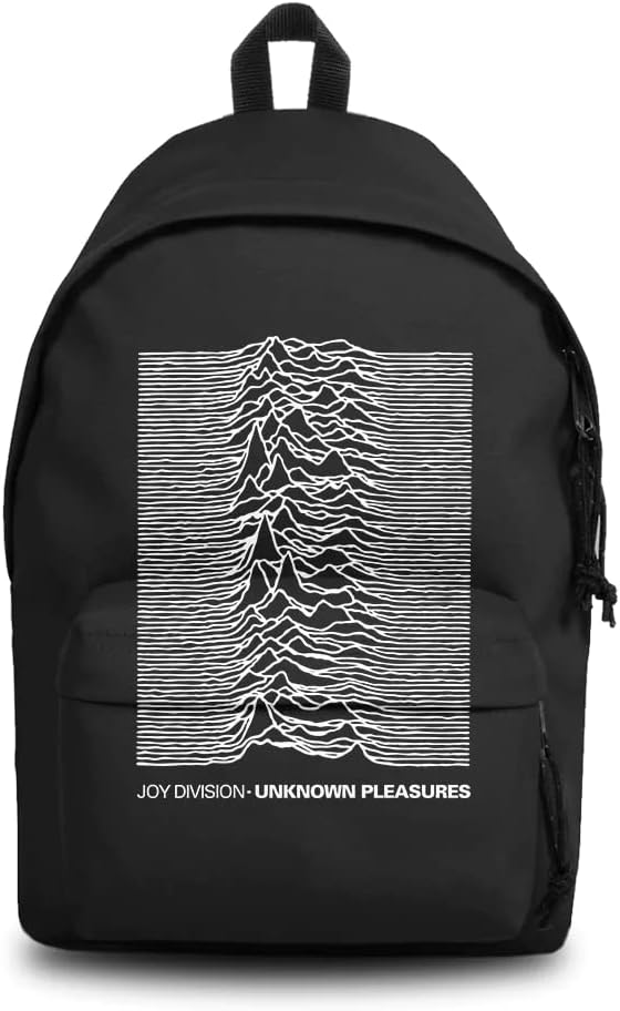 Rocksax Joy Division Daypack - Unknown Pleasures, Black, Height 45cm, Width 30cm, Depth 15cm, Backpack