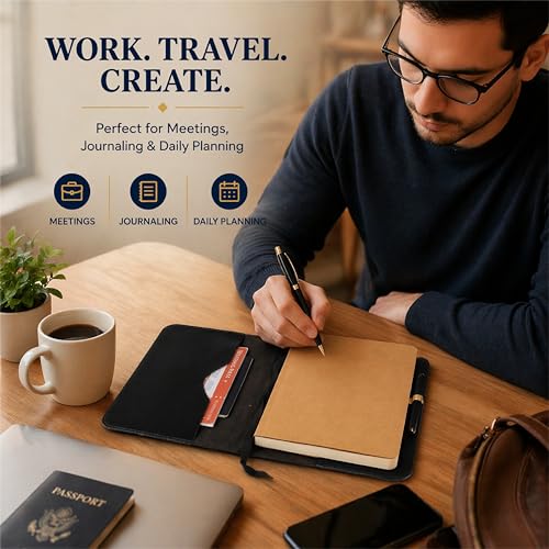 Protège-carnet A5 cuir pour protéger vos notes professionnelles avec style - 7