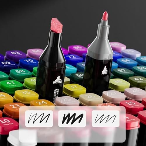 Feutre de coloriage double pointe permanent pour sketch et dessin