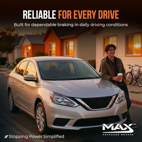 Image of MAX Advanced Brakes - Brake Kit For 2013-2019 Nissan Sentra (1.8 L4 Engine)| Carbon Ceramic Brake and Rotor Kit Front and Rear| Daily Driving OE Replacement Brake Rotors