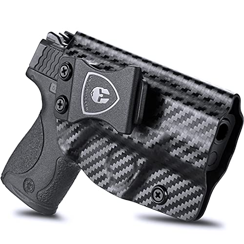 M&P Shield 9Mm Holster, Iwb Carbon Fiber Kydex Holster Fit: M&P Shield 3.1"-M&P Shield 9Mm/.40 M2.0-M&P Shield 9Mm/.40 M1.0 Pistol, Inside Waistband Concealed Carry, Adj. Cant&Retention, Right Hand #TOP12
