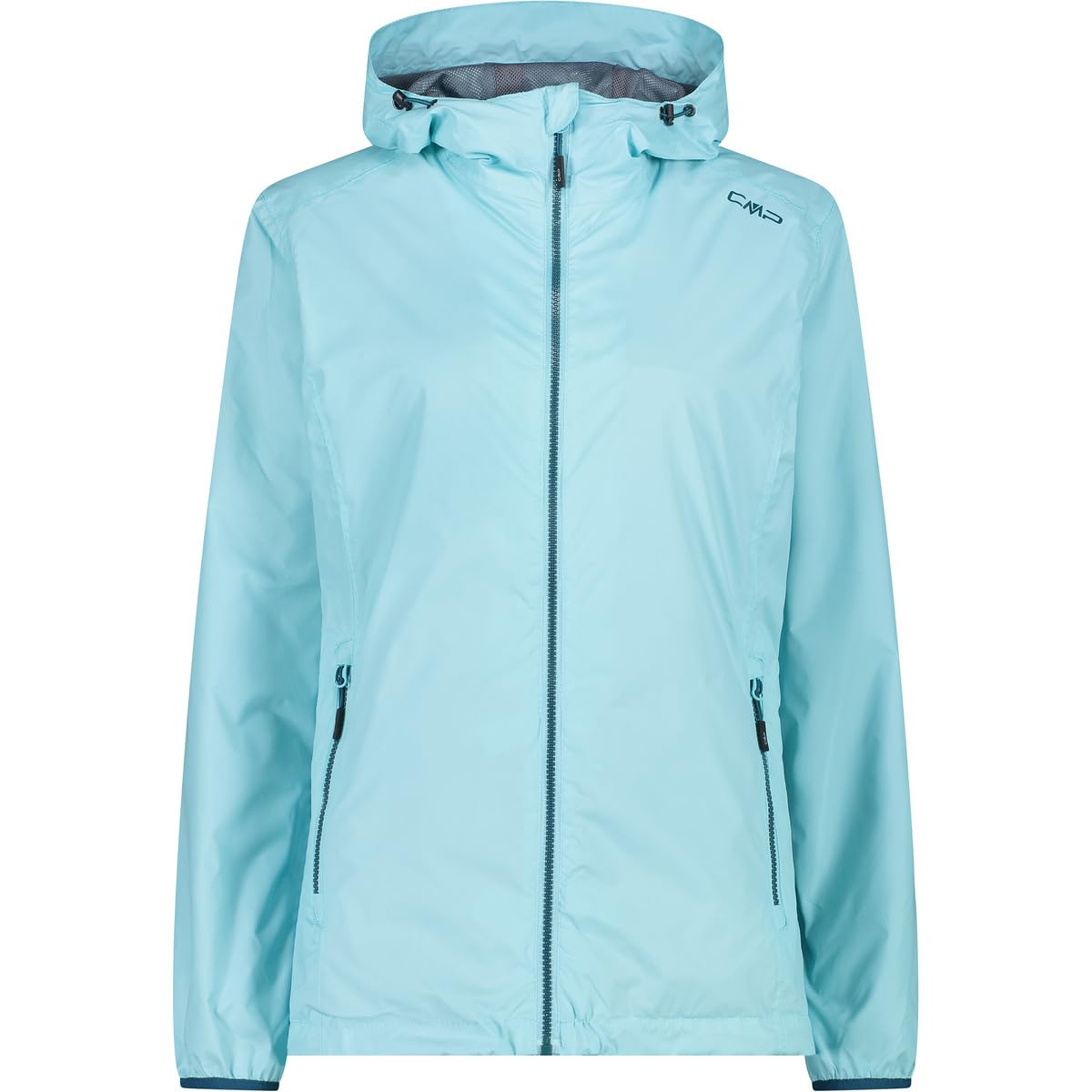 CMP - Woman Jacket Rain Fix Hood, Waterfall, M