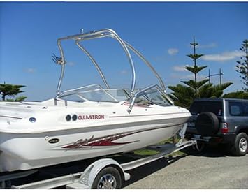 Seamax Origin Catapult Wakeboard Tower, Universal Fit 78108 Boat, 2.25 Aluminum Folding Wakeboard Tower, Easy Install, Heavy Duty Marine Wake Tower - Polished Frame