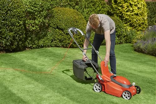Electric Lawn Mower, Orange and Grey, 38cm Cutting Width - Image 5