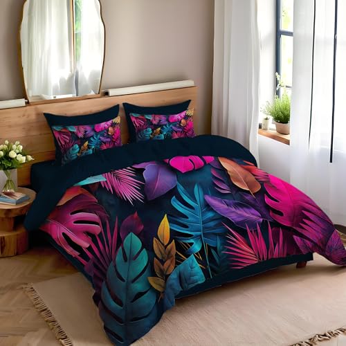 Parure housse couette 260x240 fermeture éclair pour un lit infroissable - 5