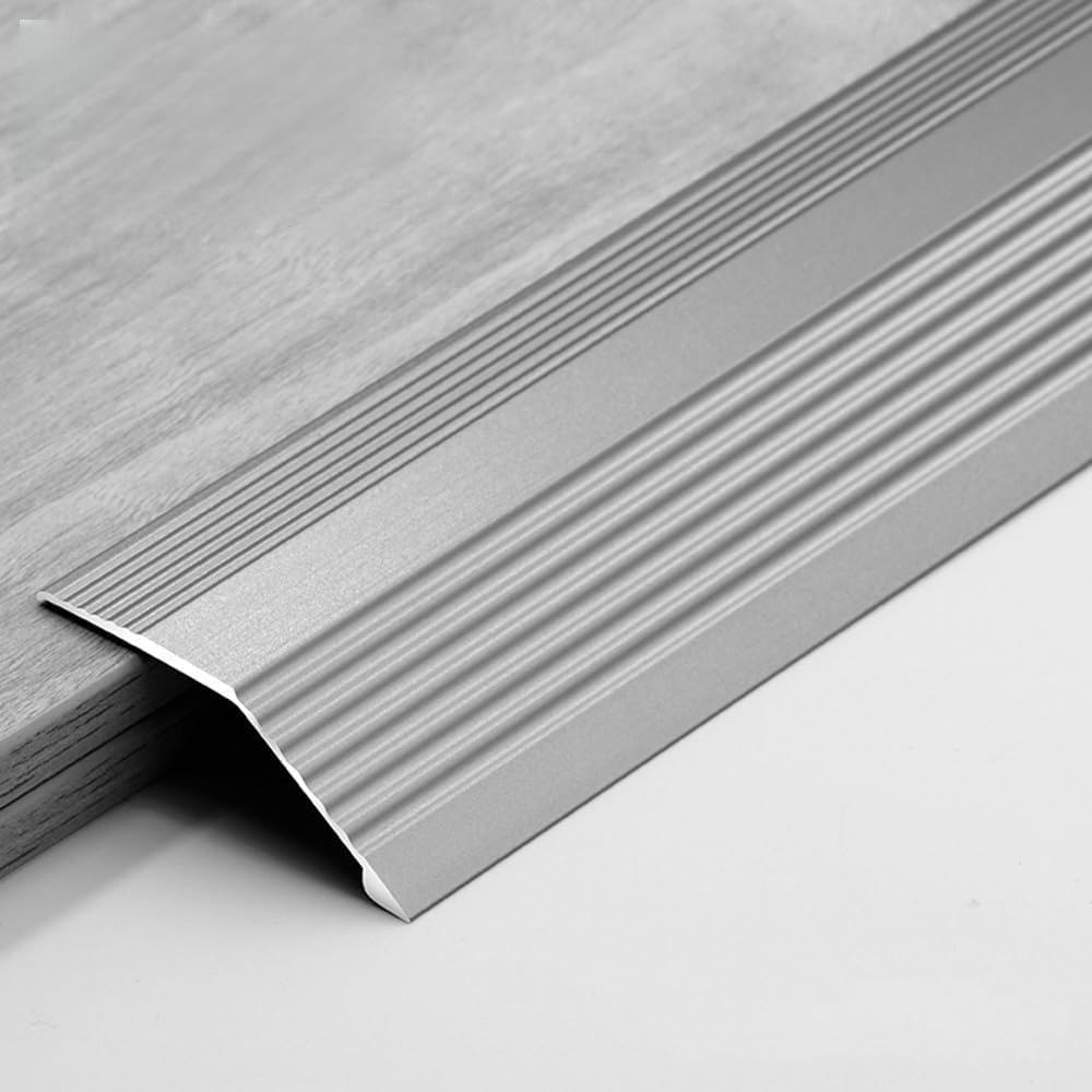 Aluminiowa listwa podłogowa 36-20 mm, próg do drzwi, reduktor Ed, do laminatu i płytek podłogowych, kolor szary (90 cm)