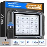 XTOOL D8W Bidirectional Scan Tool with AI-Assisted, 3 Years Free Update, OE-Level Full System Diagnosis, ECU C0ding, Topology Scanner, 42+ Reset Services Wireless OBD2 Scanner, CAN FD & DoIP